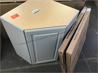 Corner cabinet 21”D x 34”W with 2 dishwasher end