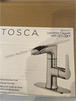 Tosca bathroom faucet with LED light.