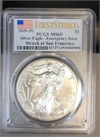 2020-S First Strike Silver Eagle: PCGS MS69