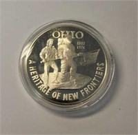 Sterling Silver Ohio Coin: 33-Grams