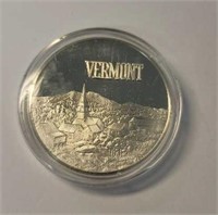 Sterling Silver Vermont Coin: 33-Grams
