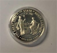 Sterling Silver North Carolina Coin: 33-Grams