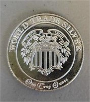 One Ounce Silver Round: World Trade Silver