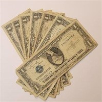 (8) U.S. $1 Silver Certificates