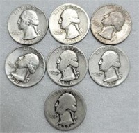 (7) U.S. Silver Quarters #1: 90% Silver