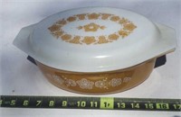 Vintage Pyrex Butterfly Gold Casserole Ovenware