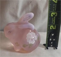 Fenton Handpainted Glass Rabbit