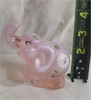 Fenton Handpainted Glass Elephant