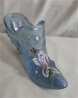 Fenton Handpainted Glass Shoe
