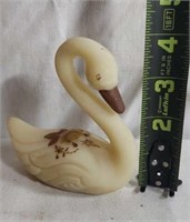 Fenton Handpainted Glass Swan