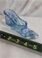 Fenton Handpainted Glass Slipper