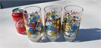 1980's Smurf Collector Glasses