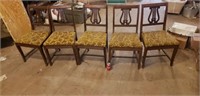 (5)Antique Harp Back Chairs