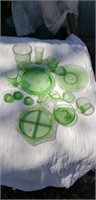 Green Depression Glass Ware