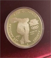 US Coins 1983 & 84 Proof Olympic Silver Dollar Set