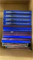 US Coins 14 US Mint Proof Sets 1980-2006