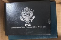 US Coins 1990 & 1998 Silver Proof Sets