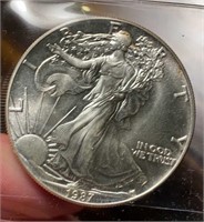 US Coins 1987 Uncirculated Silver Eagle
