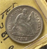 US Coins 1872-S Half Dime AU