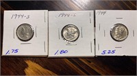 US Coins 12 Mercury Dimes AU/BU
