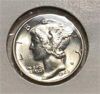 US Coins 26 Mercury Dimes Many AU/BU