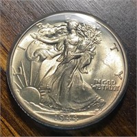 US Coins 1944 Walking Liberty Half AU/BU