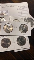 US Coins 17 Kennedy Half Dollars