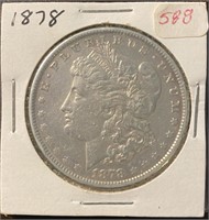 US Coins 1878 Morgan Silver Dollar Circulated