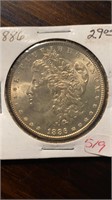 US Coins 1886 Morgan Silver Dollar AU