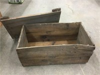 Wood  shipping crate with lid  27x14x12”
