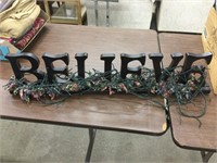 Home decor believe sign
