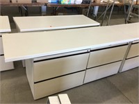 2 lateral filing cabinet with countertop