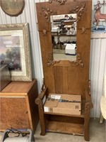 Handmade Entry way coat rack/chair.