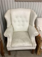 White leather chair, has some wear