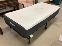 Cool Gel memory foam bed with frame, twin size,