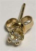 14k Gold And Diamond Single Earring