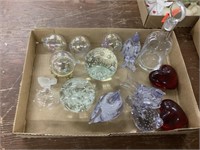 Paper weights and other glass decor