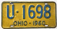 1960 Ohio license plate