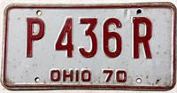 1970 Ohio license plate
