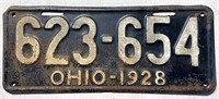 1928 Ohio license plate