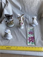 Owl Figurines- Music Box-vase- (5)