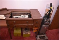GROUPING: KENMORE CONSOLE SEWING MACHINE, HOOVER