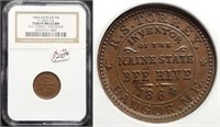 1864 Bangor ME R.S.Torrey Inventor Civil War Token