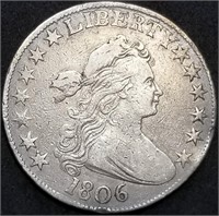 1806 Draped Bust Silver Half Dollar VF+