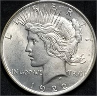 1922-P Peace Silver Dollar Gem BU from Set