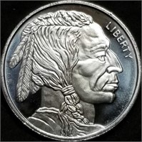 1 Troy Oz .999 Silver Round - Indian Head Design