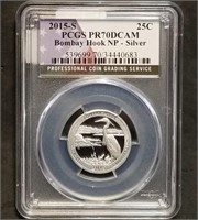 2015-S Bombay Hook Silver Quarter PCGS PR70DCAM