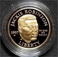 1997-W Jackie Robinson Proof $5 Gold