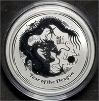 2012 Australia 1/2oz .999 Silver Lunar Dragon