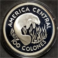 WWF 1974 Costa Rica 100 Colones Proof Silver Coin